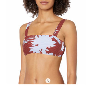 nwt Seafolly Women's Wide Strap Tube Bandeau Bikini Top Swimsuit size 14F